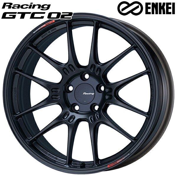 19インチ 8.0J 5H114.3 +45 ENKEI エンケイ レーシング GTC02 マットブラック アルミホイール単品 4本（1台分）送料無料 ｜格安タイヤホイールジャストパーツ