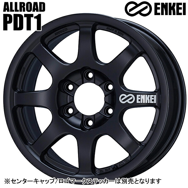 18インチ 8.5J 6H139.7 +52 ENKEI エンケイ オールロード PDT1 マットブラック アルミホイール単品 4本（1台分）送料無料 センターキャップ ロゴステッカー 別売り