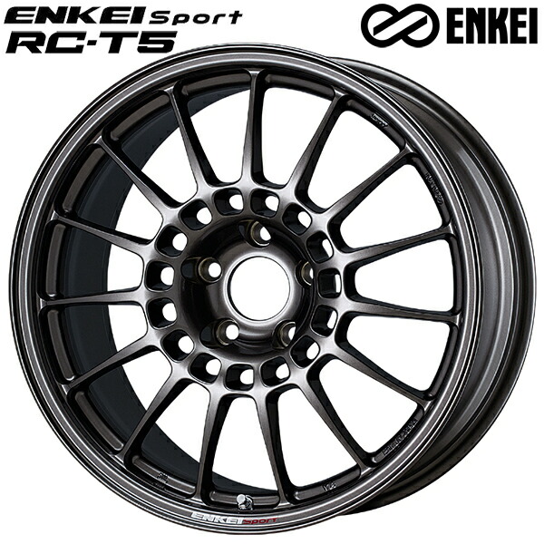 17インチ 7.0J 5H114.3 +45 ENKEI エンケイ スポーツ RC-T5 ダークシルバー アルミホイール単品 1本 4本以上送料無料 |格安タイヤホイールジャストパーツ
