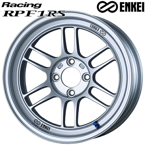 15インチ 8.0J 4H100 +28 ENKEI エンケイ レーシング RPF1RS シルバー アルミホイール単品 4本（1台分）送料無料