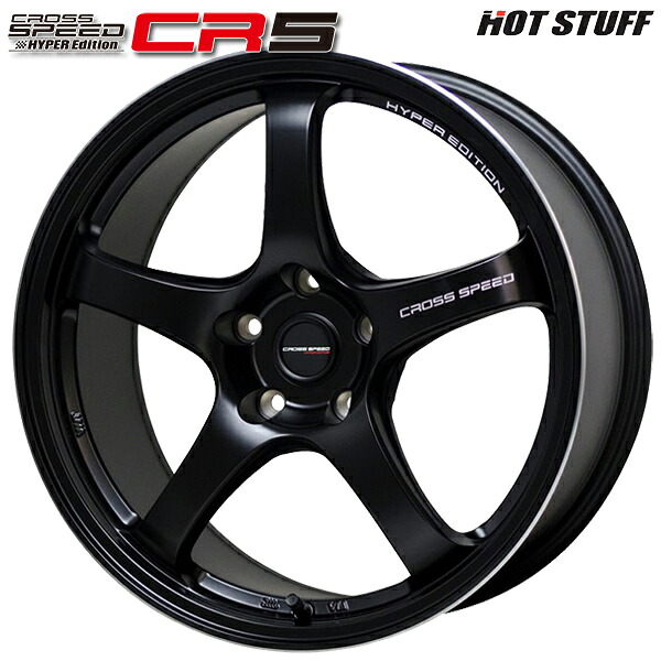 18インチ 7.5J 5H114.3 +48 HotStuff ホットスタッフ クロススピード CR5 セミグロスブラック アルミホイール単品 4本（1台分）送料無料