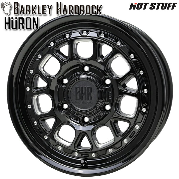16インチ 6.5J 6H139.7 +48 HotStuff ホットスタッフ バークレイハードロック ヒューロン GB/M アルミホイール単品 4本（1台分）送料無料