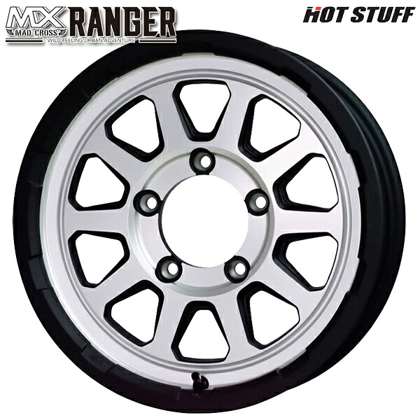 16インチ 5.5J 5H139.7 +20 HotStuff ホットスタッフ マッドクロス レンジャー マットシルバー アルミホイール単品 1本 4本以上送料無料 ｜格安タイヤホイールジャストパーツ