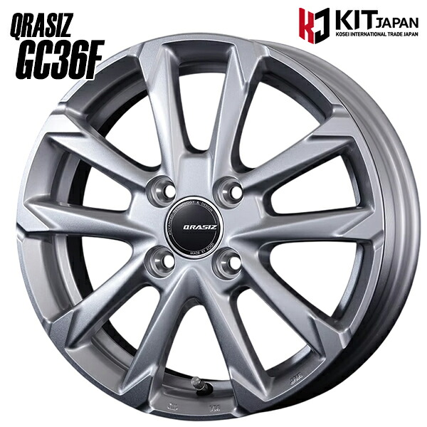 17インチ 6.0J 4H100 +40 KOSEI クレイシズ GC36F ブライトシルバー アルミホイール単品 1本 4本以上送料無料