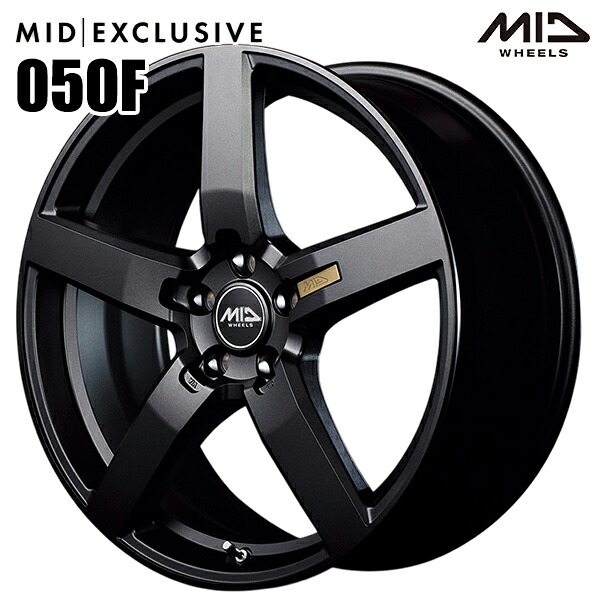 18インチ 8.0J 5H114.3 +42 MID EXCLUSIVE 050F ガンメタDC/マットスモーククリア アルミホイール単品 1本 4本以上送料無料