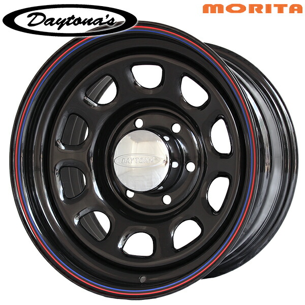 MRT デイトナズ サイズ：16インチ 8.0J HOLE/PCD：6H 139.7 インセット：0 カラー：ブラック（レッド/ブルーライン） スチールホイール単品 1本 4本以上送料無料