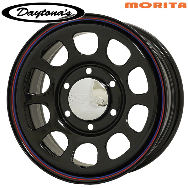 MRT デイトナズ G2 サイズ：15インチ 6.0J HOLE/PCD：6H 139.7 インセット：45 カラー：ブラック（レッド/ブルーライン） スチールホイール単品 1本 4本以上送料無料