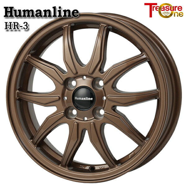 楽天市場】14インチ 4.5J 4H100 +45 トレジャーワン ヒューマンライン