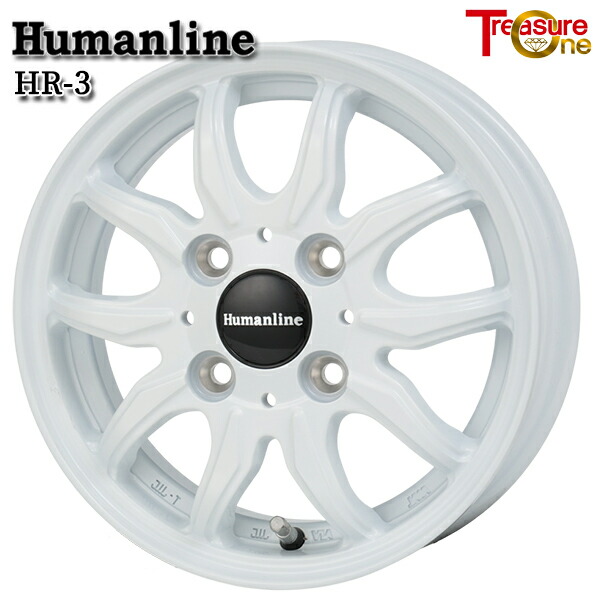 楽天市場】12インチ 3.5J 4H100 +42 トレジャーワン ヒューマンライン