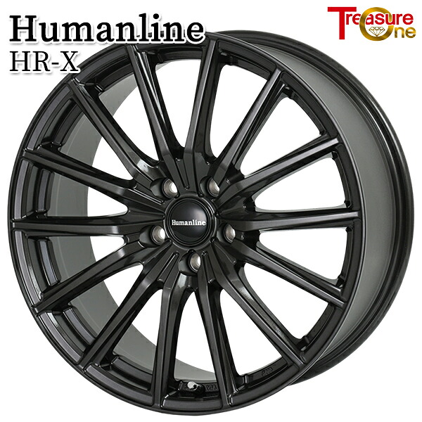 トレジャーワン ヒューマンライン HRX サイズ：18インチ 7.5J HOLE/PCD：5H 120 インセット：40 ハブ径：60.1 ナット座面：テーパー60° カラー：チタンブラック（TB） アルミホイール単品 4本（1台分）送料無料