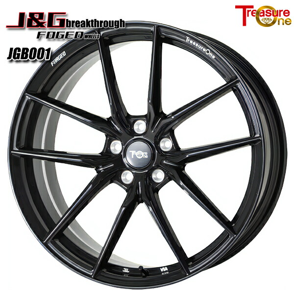 20インチ 8.0J 5H112 27～47 トレジャーワン 鍛造 J&G ブレイクスルー JGB001 ブラック アルミホイール単品 1本 4本以上送料無料 ■受注生産商品■