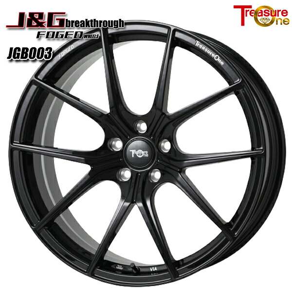 20インチ 8.0J 5H120 27～47 トレジャーワン 鍛造 J&G ブレイクスルー JGB003 ブラック アルミホイール単品 1本 4本以上送料無料 ■受注生産商品■