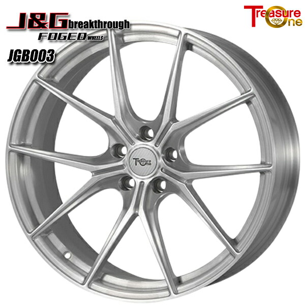 18インチ 7.5J 5H114.3 5～36 トレジャーワン 鍛造 J&G ブレイクスルー JGB003 ブラッシュド アルミホイール単品 1本 4本以上送料無料 ■受注生産商品■