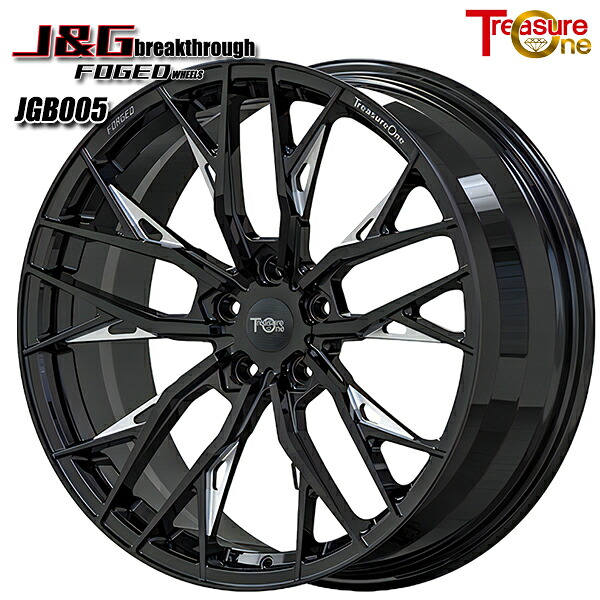 20インチ 8.0J 5H120 27～47 トレジャーワン 鍛造 J&G ブレイクスルー JGB005 ブラック/ミーリング アルミホイール単品 1本 4本以上送料無料 ■受注生産商品■