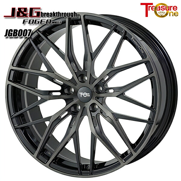 21インチ 10.0J 5H112 13～45 トレジャーワン 鍛造 J&G ブレイクスルー JGB007 ブラック/ブラッシュド/ブラッククリア アルミホイール単品 4本（1台分）送料無料 ■受注生産商品■ ｜格安タイヤホイールジャストパーツ