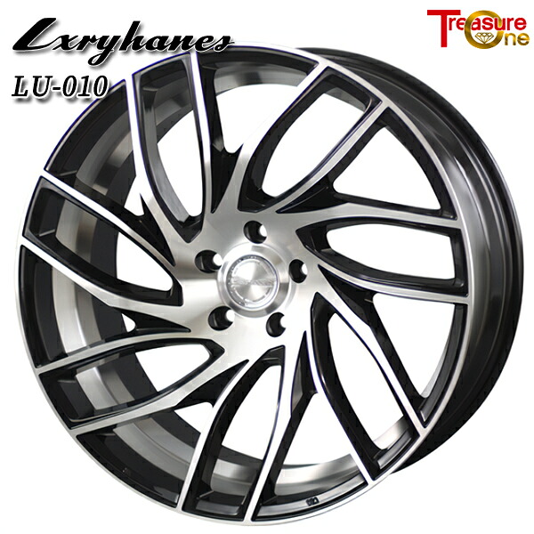 21インチ 8.5J 5H120 +35 トレジャーワン ラグジーヘインズ プラチナシリーズ LU010 ブラック アルミホイール単品 4本（1台分）送料無料