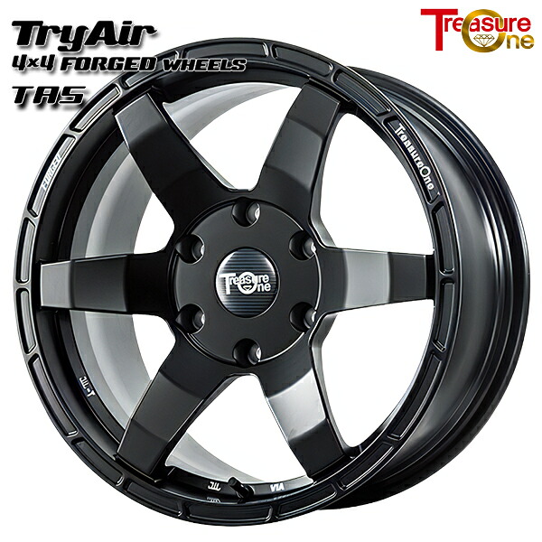 19インチ 8.0J 5H130 30～50 トレジャーワン 鍛造 トライエアー TAS マットブラック アルミホイール単品 4本（1台分）送料無料 ■受注生産商品■ ｜格安タイヤホイールジャストパーツ 109,120円