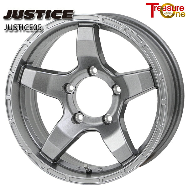 16インチ 6.0J 5H139.7 -5 トレジャーワン ジャスティス05 DG アルミホイール単品 1本 4本以上送料無料