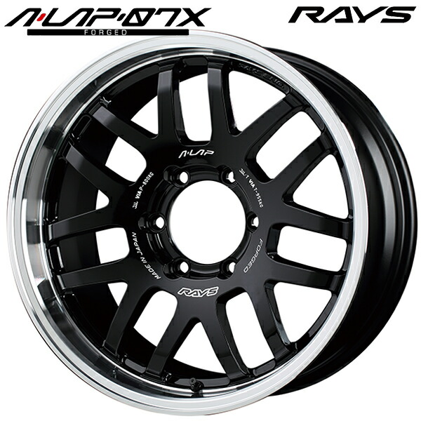 18インチ 8.0J 6H139.7 +38 RAYS A･LAP-07X ブラック/リムDC（BD） アルミホイール単品 1本 4本以上送料無料