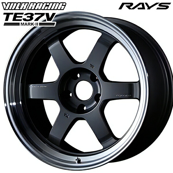 18インチ 10.5J 5H114.3 +0 RAYS ボルクレーシング TE37V マーク2 ガンメタリック/リムDC(MF) アルミホイール単品 1本 4本以上送料無料 |格安タイヤホイールジャストパーツ