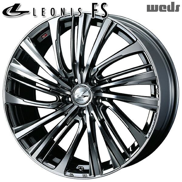 18インチ 7.0J 5H114.3 +55 Weds レオニス FS BMCMC （ブラックメタルコート ミラーカット） アルミホイール単品 4本（1台分） 送料無料