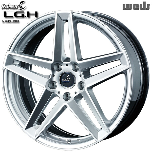 19インチ 8.0J 5H120 +45 WEDS デルモア LGH ハイパーシルバー アルミホイール単品 4本（1台分） 送料無料
