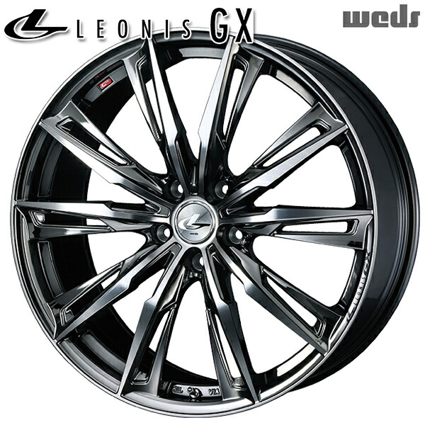 18インチ 7.0J 5H114.3 +55 Weds レオニス GX BMCMC （ブラックメタルコート ミラーカット） アルミホイール単品 4本（1台分） 送料無料