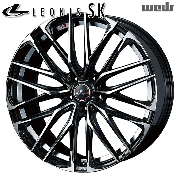 16インチ 6.5J 5H114.3 +40 Weds レオニス SK PBMC (パールブラック ミラーカット) アルミホイール単品 4本(1台分) 送料無料 |格安タイヤホイールジャストパーツ
