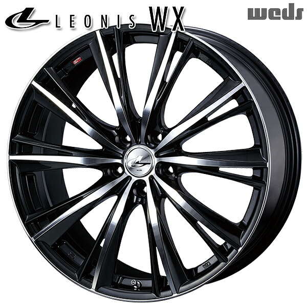 18インチ 7.0J 5H114.3 +53 Weds レオニス WX BKMC (ブラック ミラーカット) アルミホイール単品 4本(1台分) 送料無料