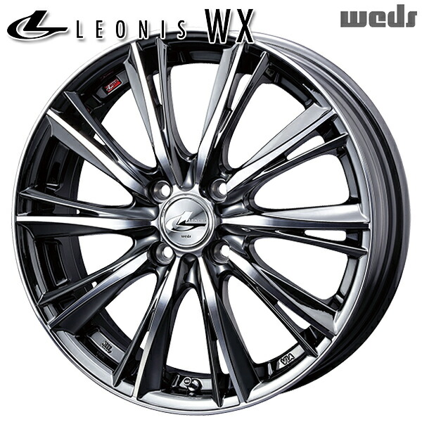 16インチ 5.0J 4H100 +45 Weds レオニス WX BMCMC (ブラックメタルコート ミラーカット) アルミホイール単品 4本(1台分) 送料無料 |格安タイヤホイールジャストパーツ