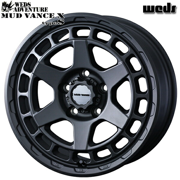 17インチ 7.0J 5H114.3 +38 Weds ウェッズ マッドヴァンスX タイプS フルマットブラック アルミホイール単品 4本（1台分） 送料無料