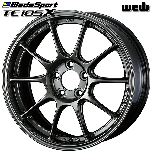 16インチ 7.0J 5H100 +48 Weds ウェッズスポーツ TC105X EJ-TITAN アルミホイール単品 4本(1台分)送料無料 |格安タイヤホイールジャストパーツ