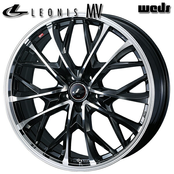 19インチ 7.5J 5H114.3 +40 Weds ウェッズ レオニス MV PBMC（パールブラック ミラーカット） アルミホイール単品 1本 4本以上送料無料 ｜格安タイヤホイールジャストパーツ