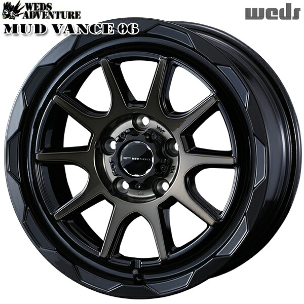 17インチ 7.0J 5H114.3 +40 WEDS マッドヴァンス06 ブラックポリッシュ/ブロンズクリア アルミホイール単品 1本 4本以上送料無料 ｜格安タイヤホイールジャストパーツ 19,518円
