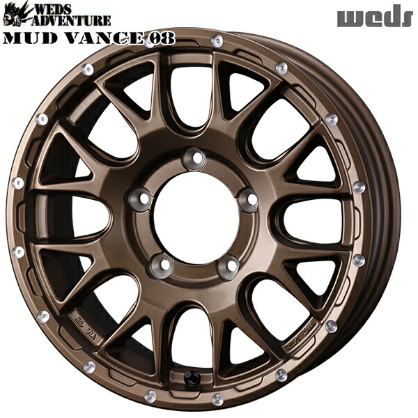16インチ 6.0J 5H139.7 -5 Weds ウェッズ マッドヴァンス08 マットブロンズ アルミホイール単品 4本(1台分)送料無料 |格安タイヤホイールジャストパーツ