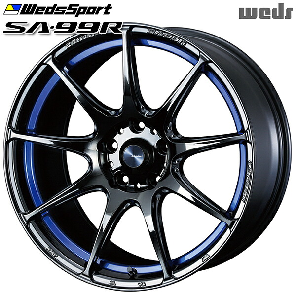 18インチ 8.5J 5H114.3 +50 Weds ウェッズスポーツ SA99R BLCII（ブルーライトクロームツー） アルミホイール単品 4本（1台分） 送料無料 96,272円