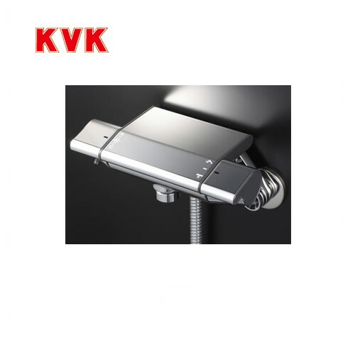 [KF850S2]KVK 風呂場水栓 シャワー水栓 サーモスタットシャワー金具（壁付き添い人印字機） ルメッキワンストップシャワーヘッド付 ニューハイメタルホース1.6m 洗い場専用水栓 逆止弁 好いたらしい節水シャワー 開びゃく穴径（粍）：φ23～φ27 水道の栓 壁付印字機