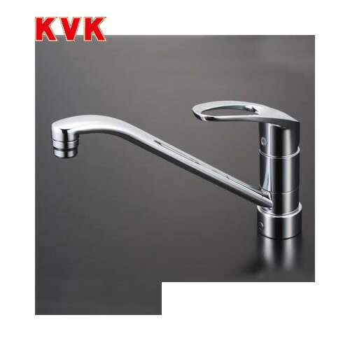 [KM5011JT] KVK キッチン水栓 流し台用シングルレバー式混合栓 セラミックシングル ワンホールタイプ 逆止弁付 泡沫吐水 【送料無料】 おしゃれ