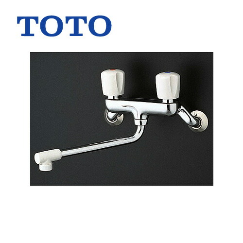 TOTO TKJ23UR 台付2ハンドル混合水栓 TOTO TOTO,TKJ23UR,台付ツーハンドル混合水栓(呼び13mm,整流吐水