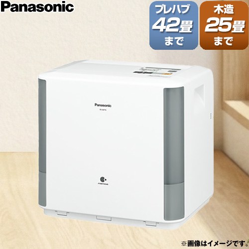 [FE-KXF15-W] 暖房器受け答え蒸散式加湿機（大静電容量手合い） パナソニック 加湿器 木造25畳/プレハブ42畳 約4.5L×2個 ワット数吊りひもの長さ（m）：1.8 ワット数：やり取り100V 50/60サイクル 白いこと 【貨物輸送無料】