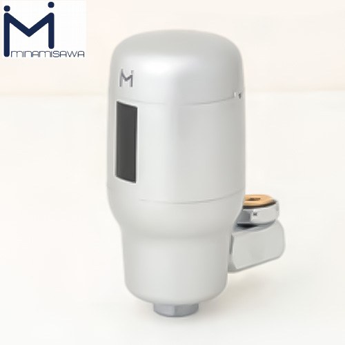 [FMNS] Sui Sui SINGLE 単水栓用 ミナミサワ トイレオプション品 壁水栓用ノンタッチ自動水栓 フラッシュマン ノンタッチ 汚物流し便器用 自在水栓用（下向き）後付けタイプ 電池タイプ（アルカリ乾電池単3×2本） 接続ネジ：W26山20 シルバー 【送料無料】