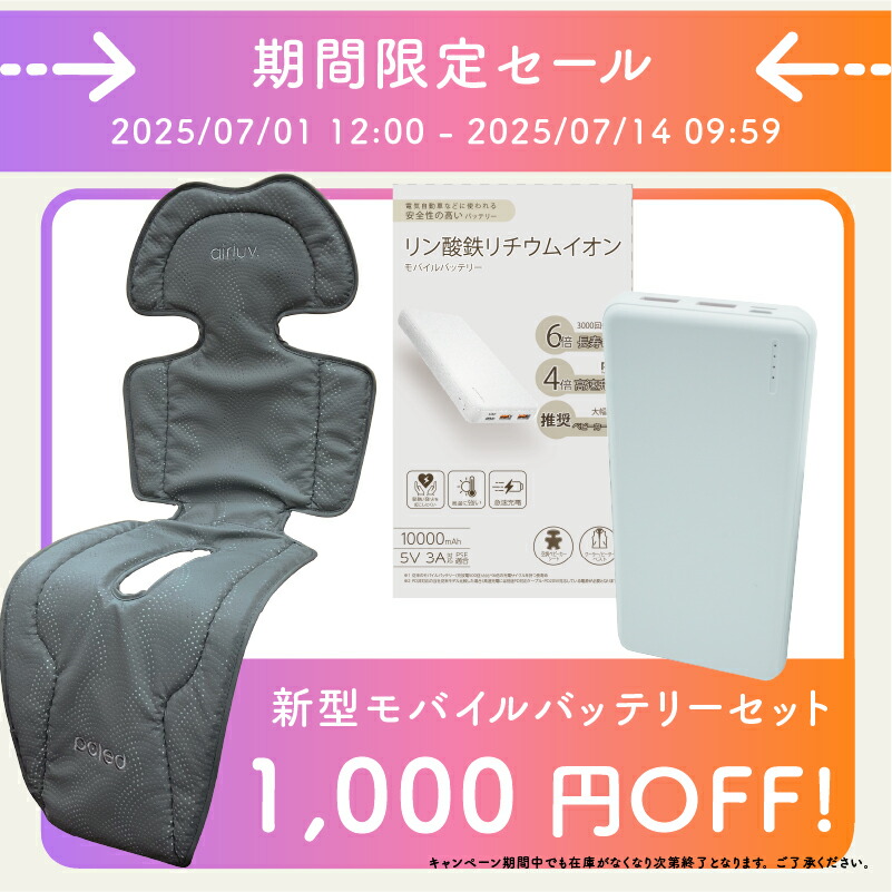 5日限定!5人に1人最大半額☆7/14まで☆バッテリーセット1,000円