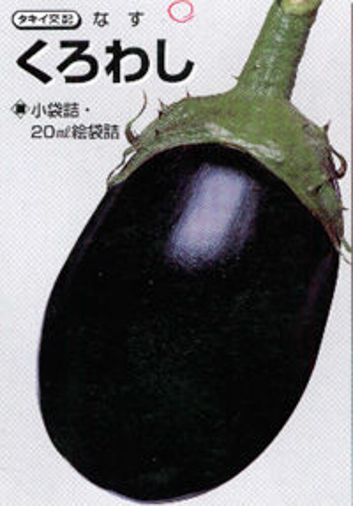 くろわし茄 タキイ掛け合わせ 2000粒2センR 茄子 なす 茄【タキイ 種 たね タネ】【押し並べて5倍 5のつく日は尖んがり10倍】