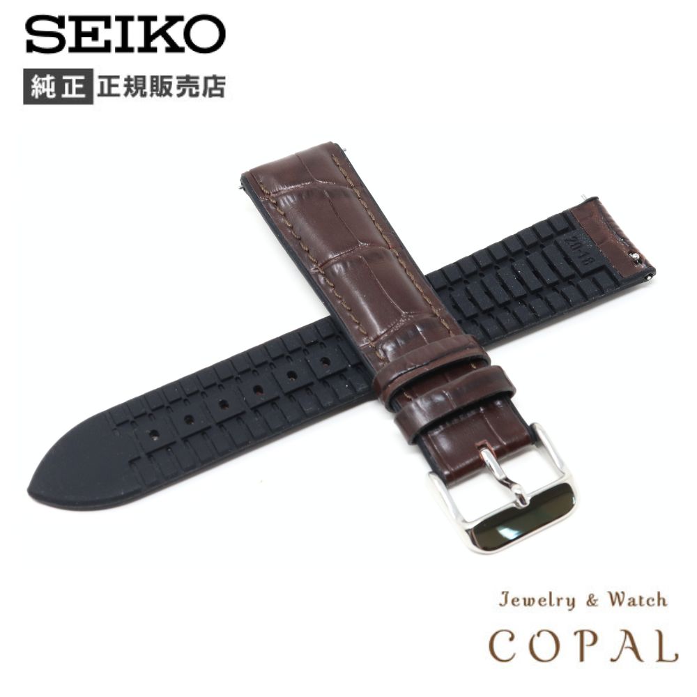 楽天市場】20mm セイコー 純正 ベルト 革 ラバー RS02C20BK 時計