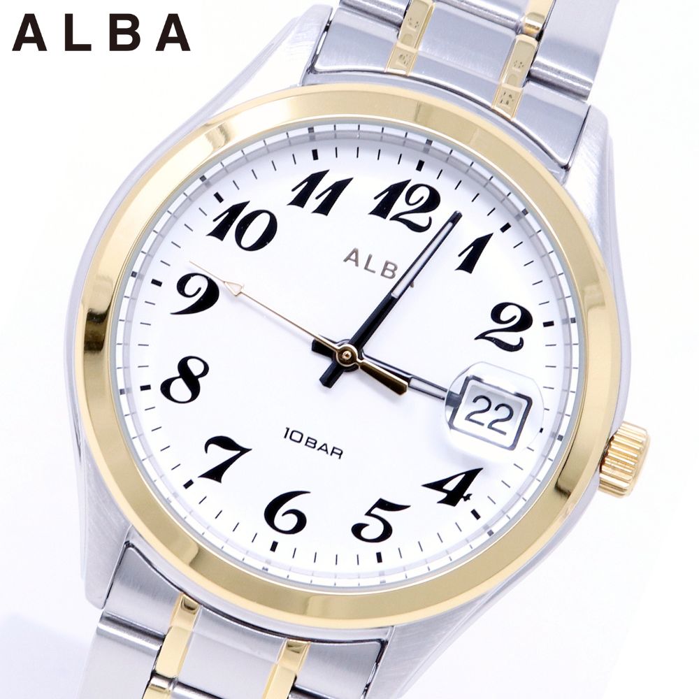 楽天市場】セイコー ALBA アルバ ソーラー メンズ 腕時計 ホワイト