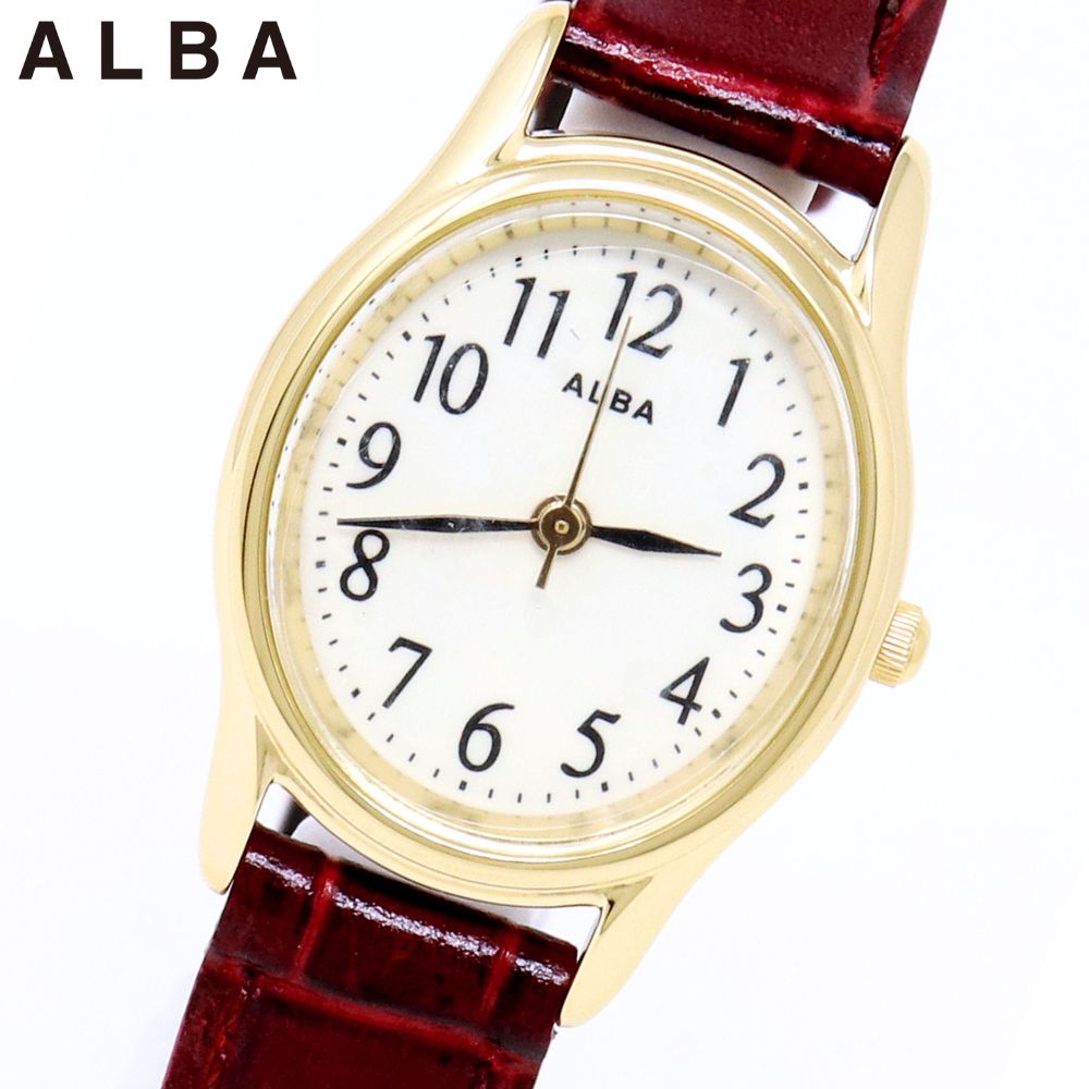 セイコー アルバ レディース 腕時計 AEGK436 皮革 ウォッチ クオーツ ブラウン ゴールド ALBA SEIKO