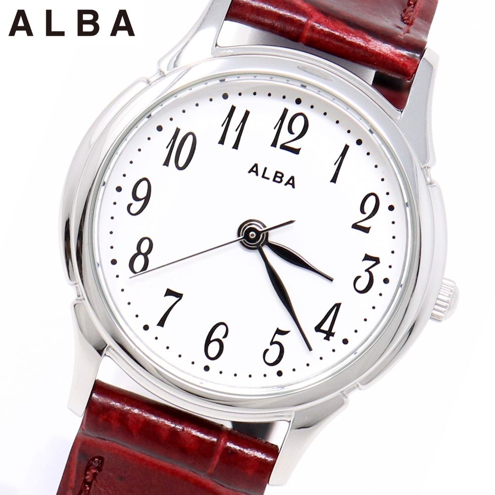 セイコー アルバ レディース 腕時計 AEGK434 皮革 ウォッチ クオーツ エンジ シルバー ALBA SEIKO