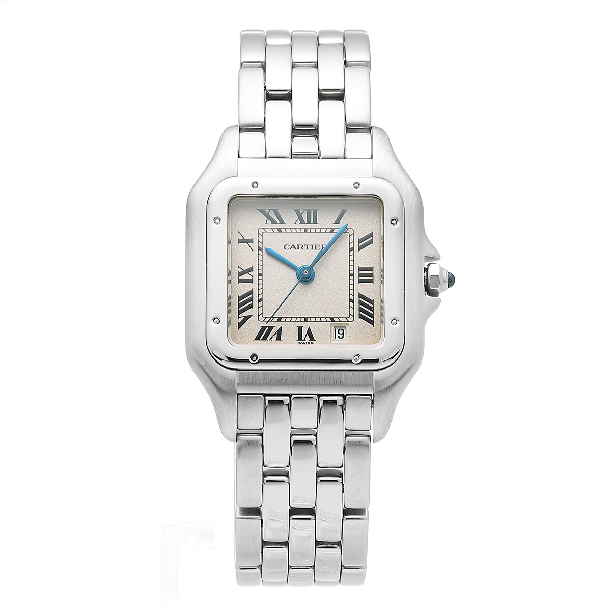 【中古】カルティエ 食パン尻っ方・ジャンボ ウオッチ Cartier W25032P5 白いこと ブランド名 時辰儀