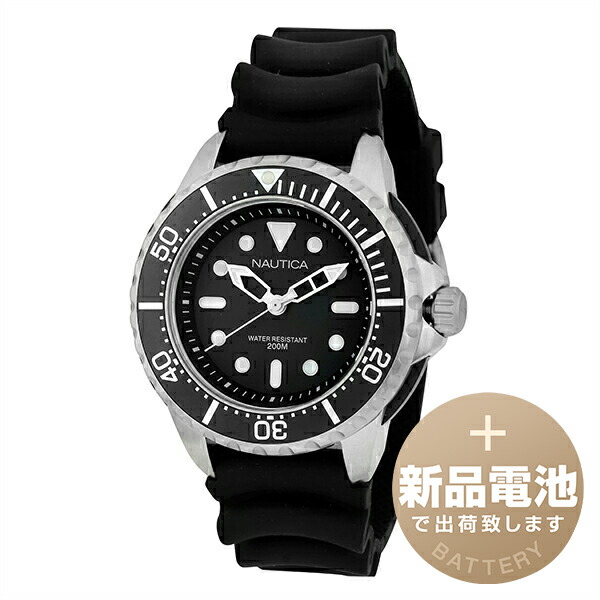 【新品電池で安心出荷】 ノーティカ ウォッチ 腕時計 NAUTICA NMX650 A18630G ブラック メンズ ブランド 時計 新品 正規品