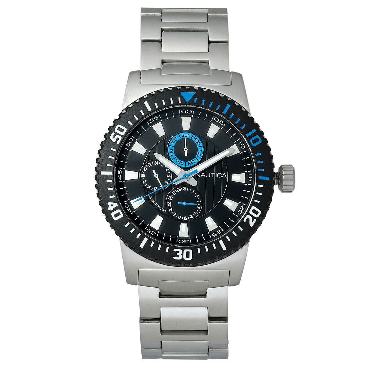 ノーティカ NST16 マルチ ウオッチ NAUTICA A18679G 黒いこと ブランド名 時辰儀 新品乾電池で楽になること積み出し